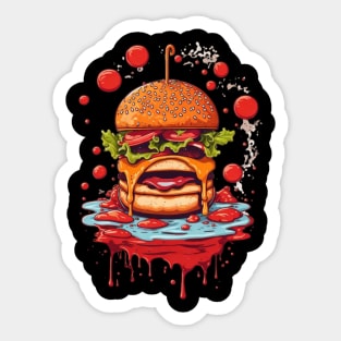 The yummy burger design Sticker